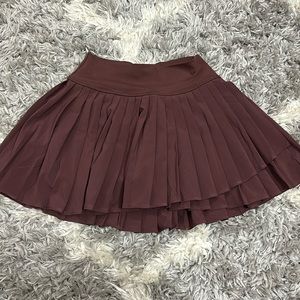 aerie | real me tiebreaker pleated skirt with built in shorts with pockets